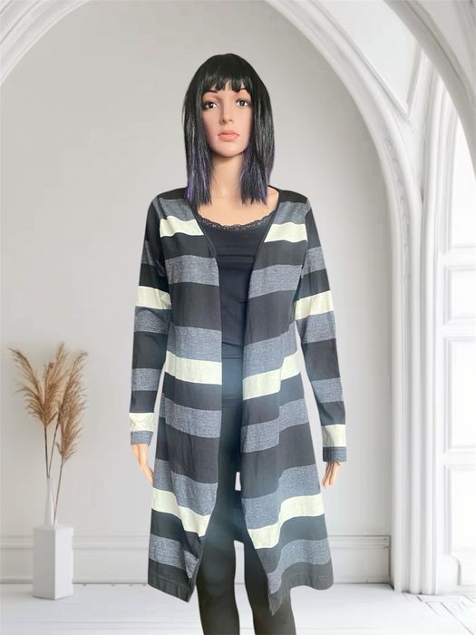 Sweter damski kardigan narzutka w paski rozm 38 M