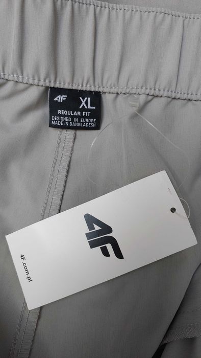 Popielate spodnie trekkingowe z poliamidu 4F R. XL