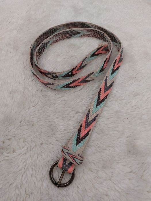 Parciany pasek do spodni kolorowy pasek 100cm pasek materiałowy c&a