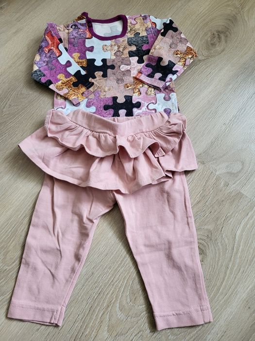 Body I spodenki z falbankami dla dziewczynki rozmiar 68