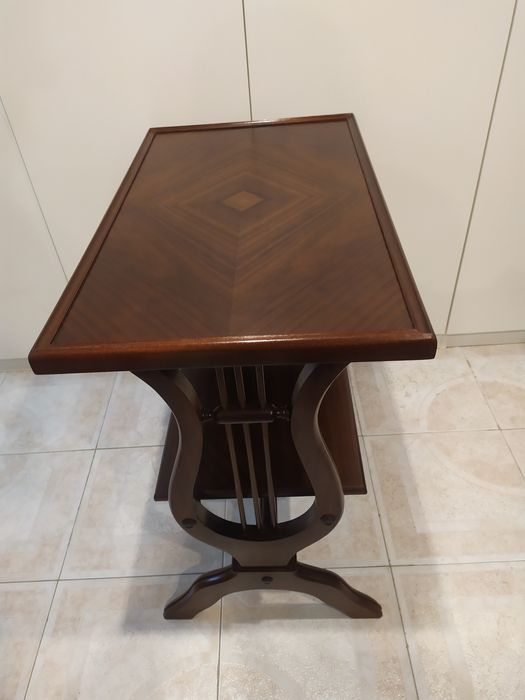 Solid Wood Table with Shelf and Drawer64752111660290122