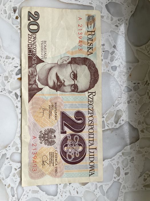 Banknot 20 zł Traugutt PRL seria A
