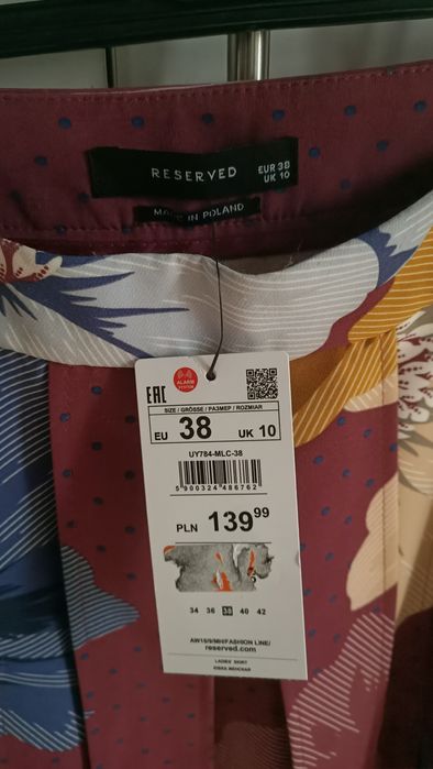 Nowa spódnica damska plisowana  w  kwiaty M 38 Reserved
