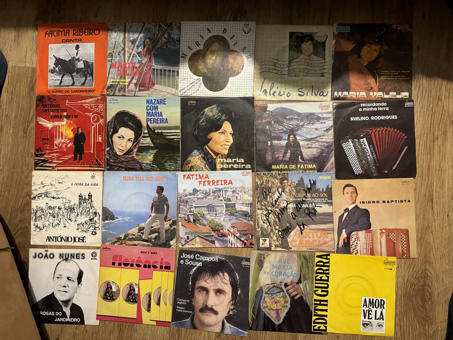 70 discos de vinil 45RPM - musica portuguesa