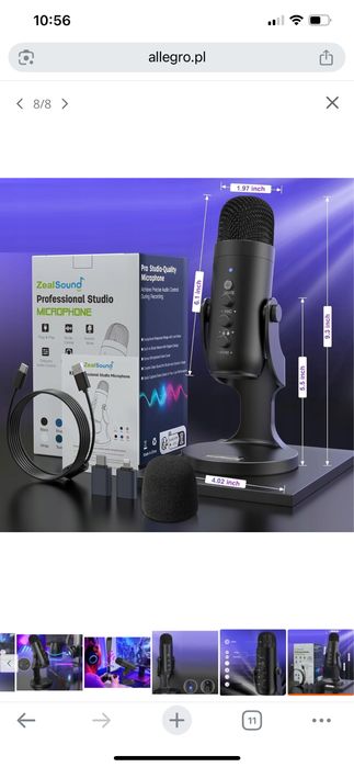 Mikrofon Studyjny ZealSound USB – Kompletny Zestaw!