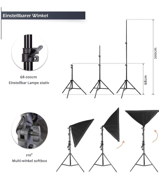 OUBO Softbox Profesjonalny zestaw do studia fotograficznego