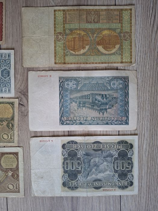 Zestaw banknotów Stara Polska