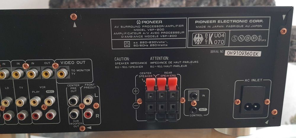 Pioneer VSP-200 Amplituner wzmacniacz kino domowe procesor surround