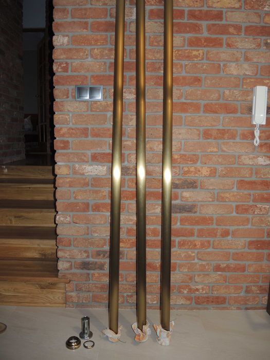 Rury mosiężne ozdobne wys 215 cm