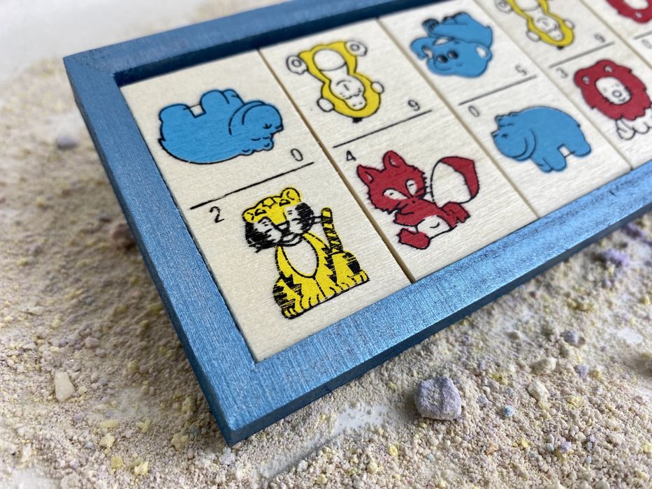 ‼️ Domino de madeira com animais; NOVO ‼️