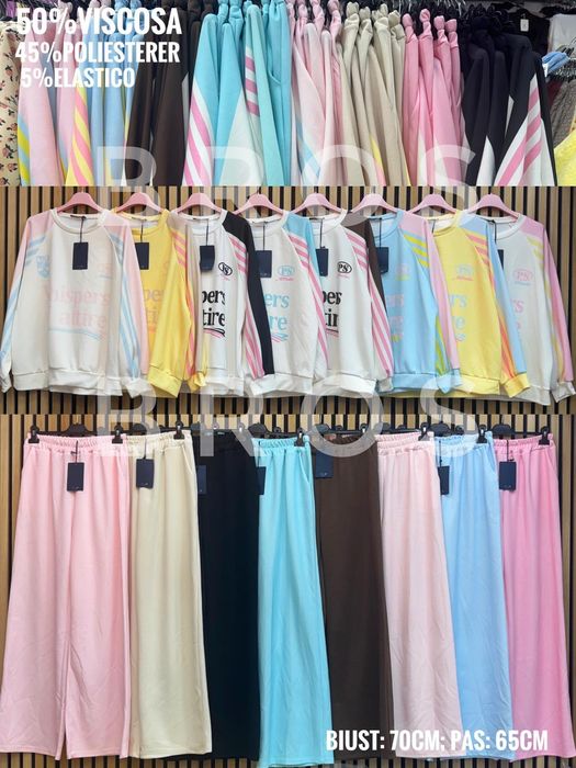 Komplet masełko, oversizie, kolory