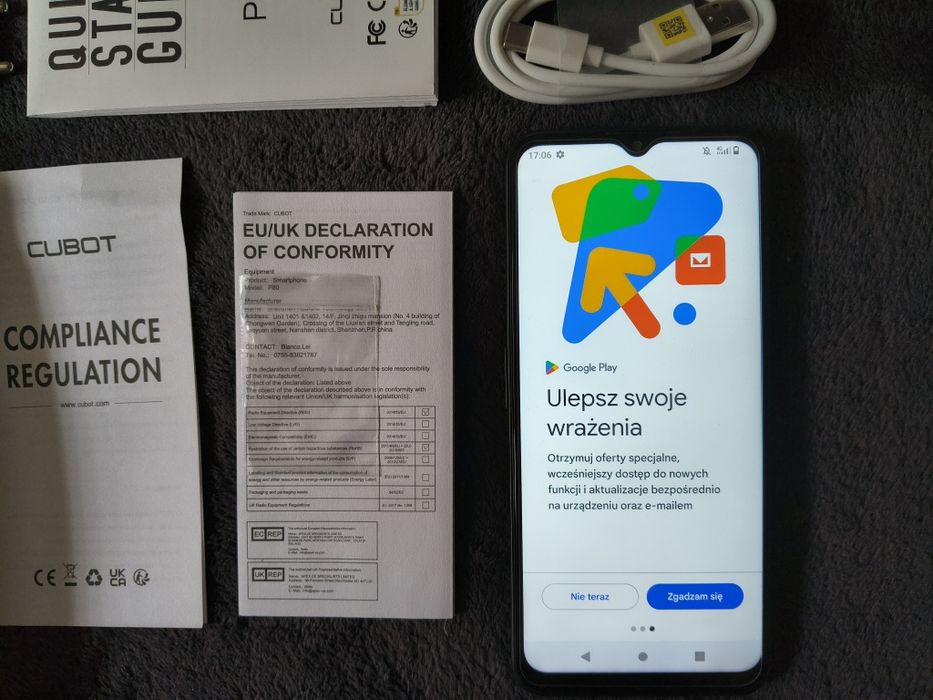 Smartfon Cubot P80 8/256 GB zadbany