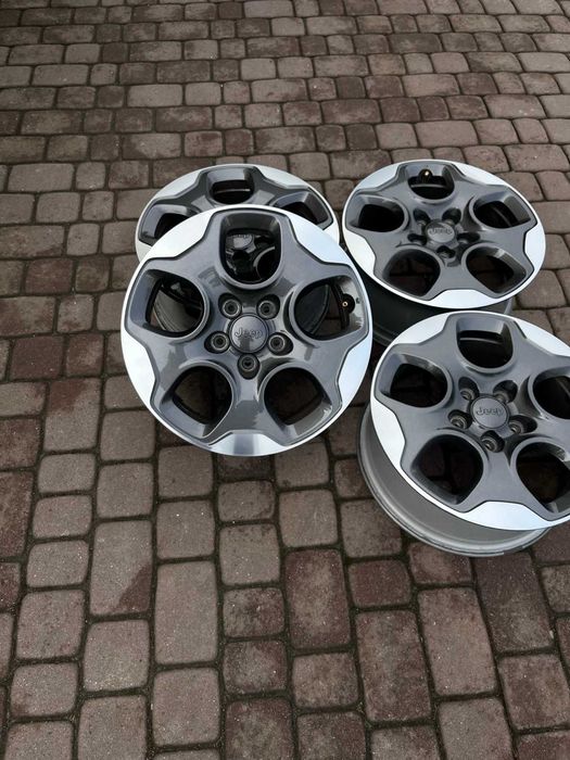 Oryginalne alufelgi Jeep 5x110 16 cali CZUJNIKI RENEGADE Bicolor