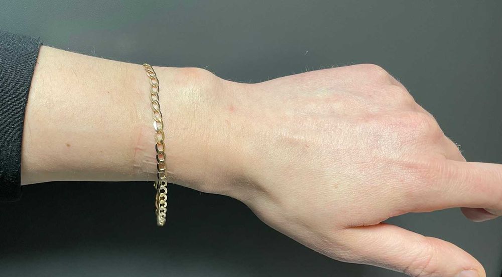 Złota bransoletka pancerka 14kt (585) 5,4 gram 22,5 cm