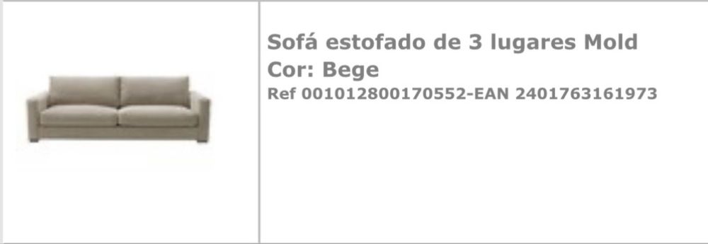 Vendo sofá Bege - El corte inglês