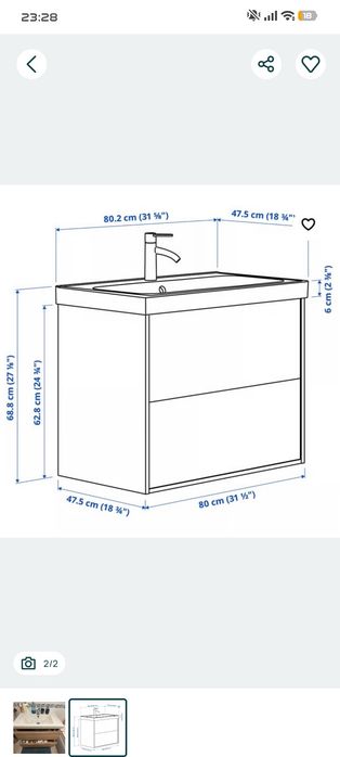 Vendo móvel casa de banho IKEA