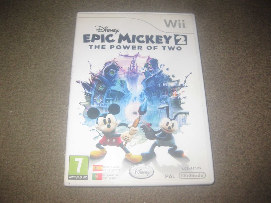Jogo "Disney Epic Mickey 2: The Power Of Two" para a Nintendo Wii/Completo!