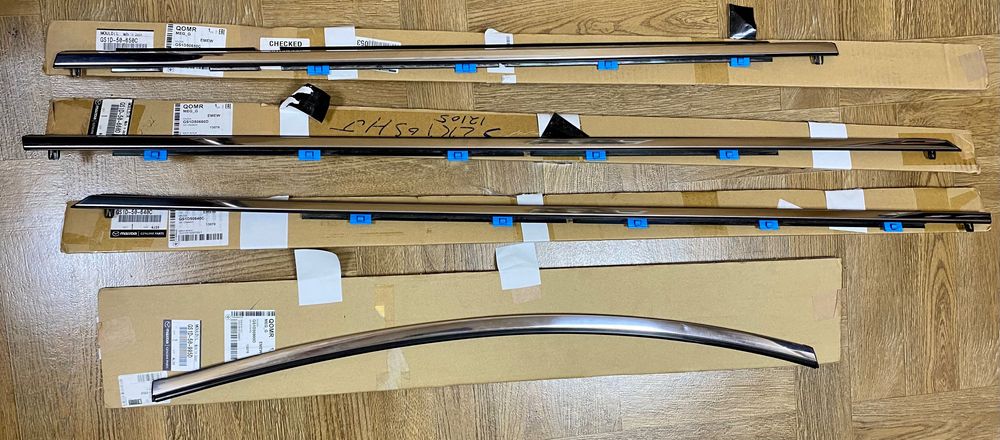 Молдинги двери хром Mazda 6 GH.