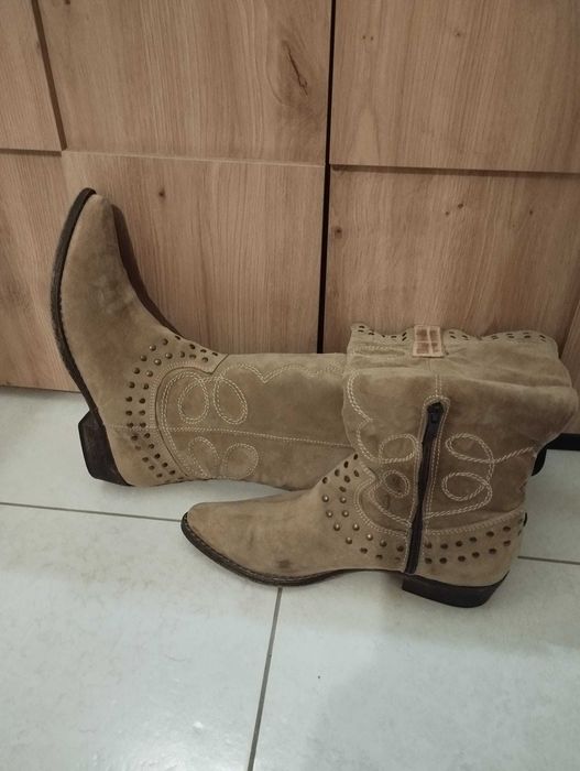 buty kozaki włoskie nieocieplane