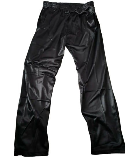 Spodnie dresowe śliskie cienkie letnie czarne 7XL