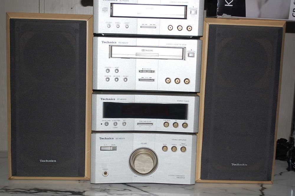 TECHNICS HD310 mikro wieża, DECK Cd Tuner Kolumny Pilot