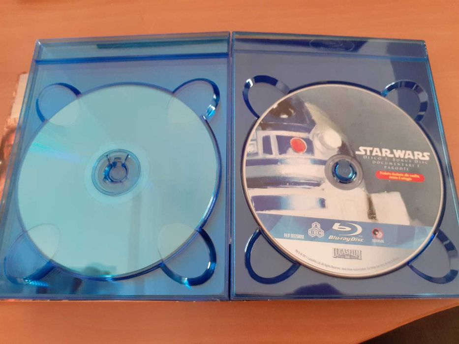 Star Wars Blu-Ray - Coleção (Eps. 1-6 + extras) - 9 discos
