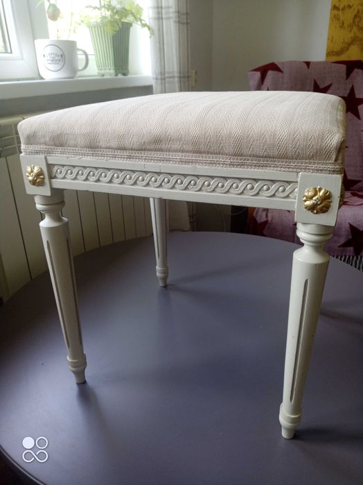 Taboret stołek antyk styl gustawiański Szwecja