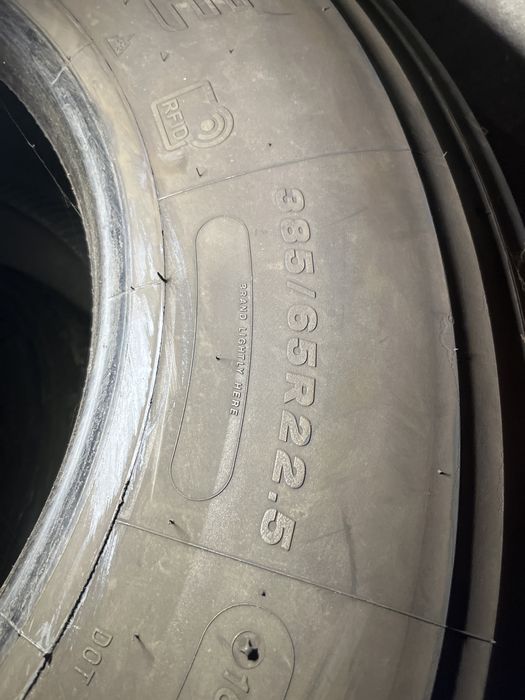 2x 385/65/22,5 Bridgestone Duravis R Steer 002 idealny stan 11,5mm
