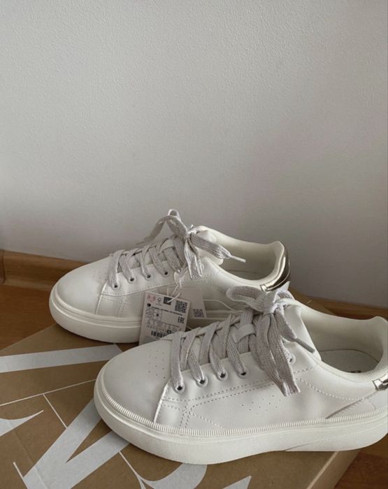 Buty sneakersy białe Zara