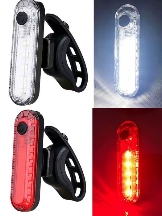 Oświetlenie Rowerowe Vastfire LED USB Przednie - D2K2 / Tylne - HJ056 4 tryby 330mAh 3-8h działania 30g Nowe
