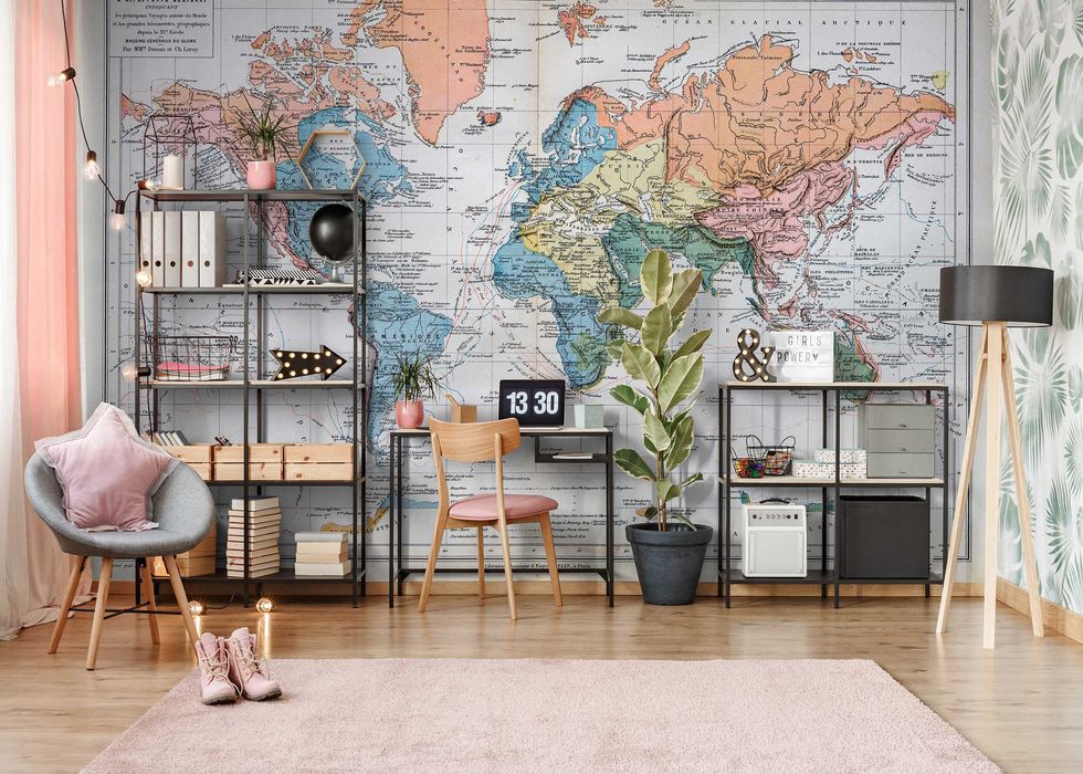 Fototapeta Mapa Świata Podróż Dzieci 3D Na Twój Własny Rozmiar + KLEJ