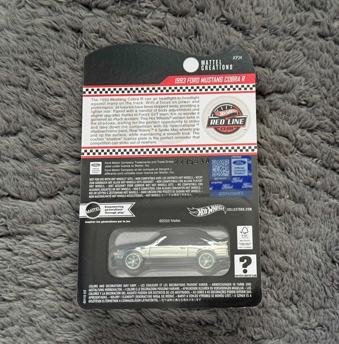 Hot Wheels RLC 1993 Ford Mustang Cobra R