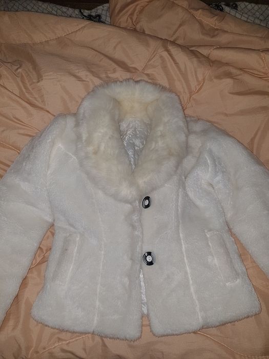 Свадебная белая шубка