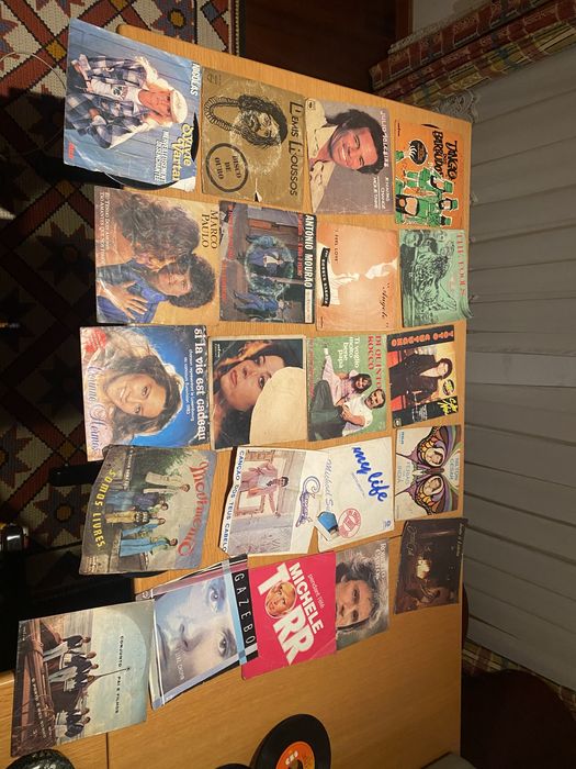 Mini discos de vinil antigos