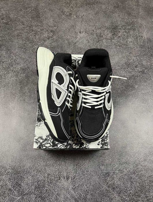 (БЕЗ ПЕРЕДОПЛАТИ) Dior B30 Black White Діор 530 чорні білі