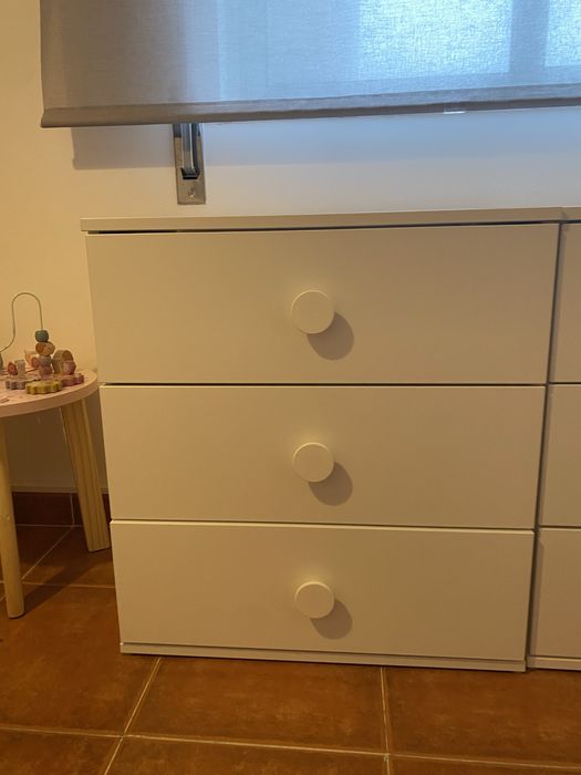 Cómoda c/3 gavetas, branco, 60x40x60 cm