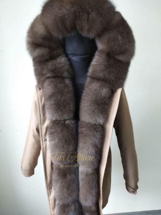 Жіноча зимова парка, куртка з натуральним хутром песця.  42-60 рр