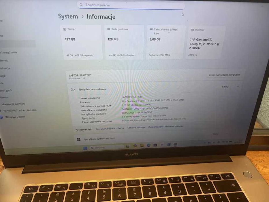 (3397/25/k) Huawei MateBook D15