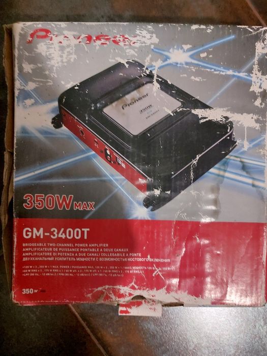 Новый автомобильный усилитель Pioneer GM-3400T - заводской комплект