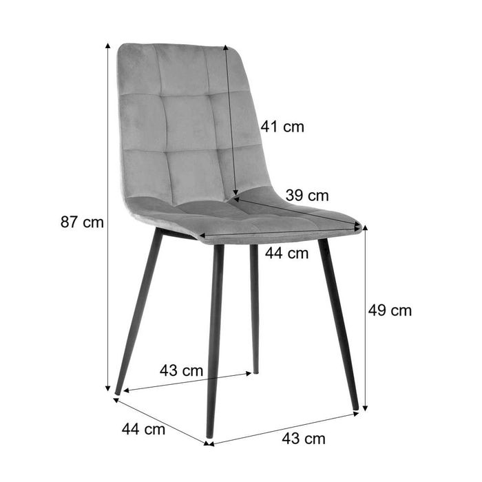 Welurowe krzesło tapicerowane do salonu i jadalni. Nowe. Wysyłka 24h