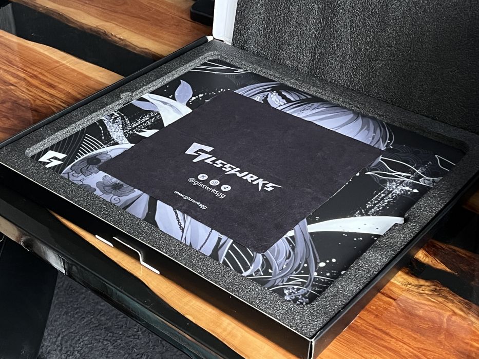 GLSSWRKS Kazemi Mousepad Premium Glass Limited Edition BLACK 490x420mm