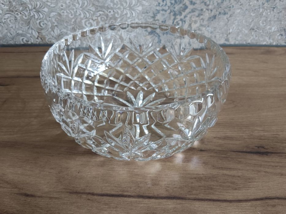 Kryształowa misa PRL stare szkło