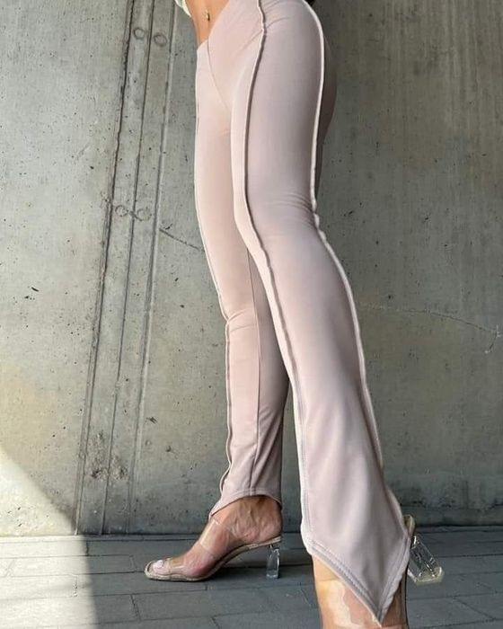 Legginsy LaManuel Baller XS S M beżowe