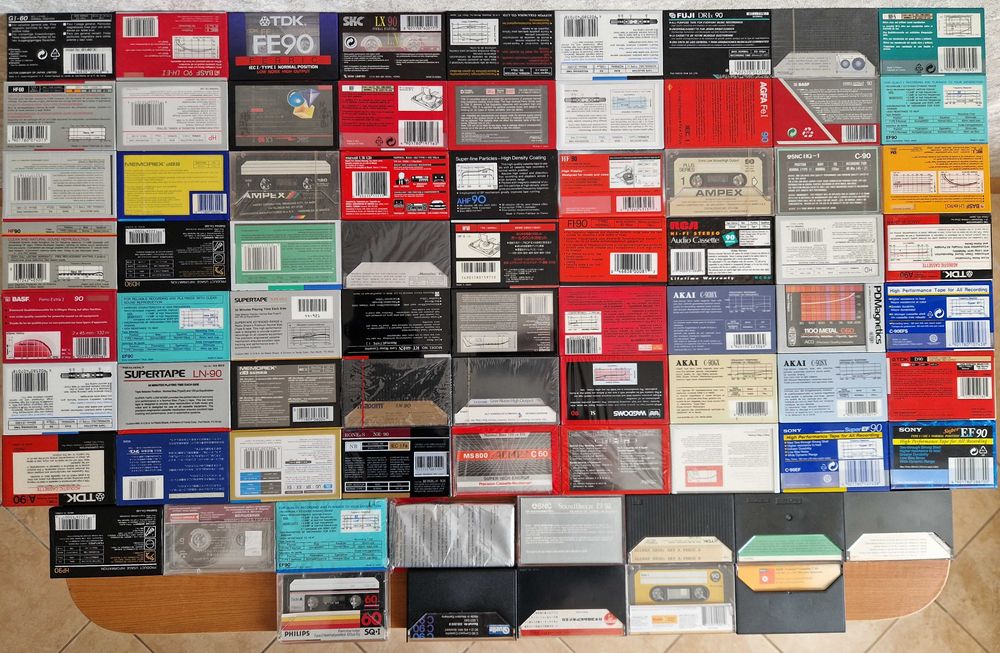 Аудиокассеты 70х-90х годов НОВЫЕ Maxell, Sony, TDK, BASF AKAI и прочие