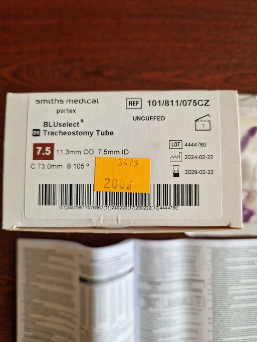 Rurka tracheostomijna 11.3 mm OD, 7.5 mm ID