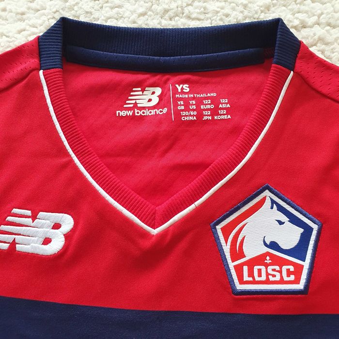 T-shirt de criança New Balance Losc Lille equipamento, nova, S 122 cm