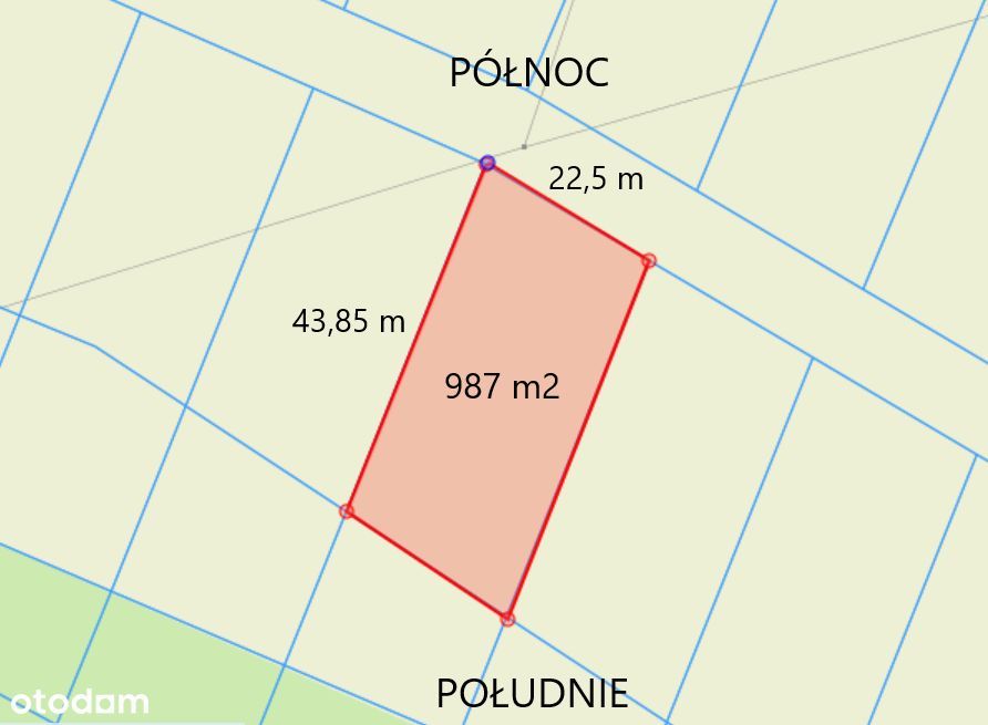 Działka na nowopowstającym osiedlu z ogrodem od południa - REZERWACJA
