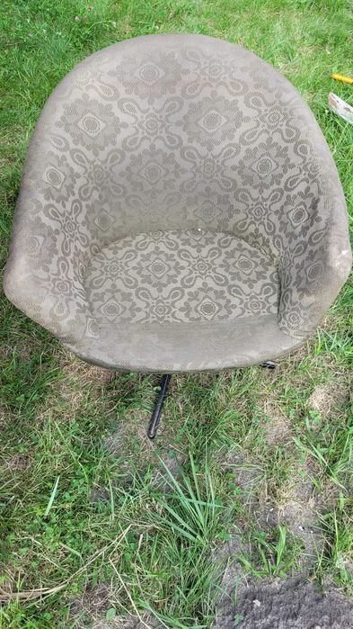2 fotele muszelki vintage obrotowe design