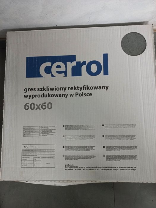 Gres szkliwiony 60x60 9mm Lira Gris Cerrol 6,48mkw