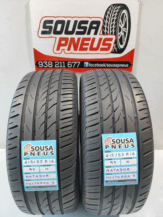 2 pneus semi novos 215-55R16 Matador - Oferta dos Portes